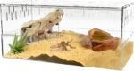 Reptile Terrarium Tank, Hermit Crab Bearded Dragon Enclosure Cage, Habitat Feeding Breeding Box for Amphibian Jumping Spider, Clear Acrylic, 16x8x8 Inch - Image 2