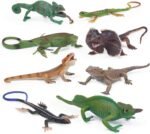 UANDME 8pcs Lizard Animal Figurines Realistic Reptile Animal Figures Chameleon Prank Props Scary Toy Playset Wilde Life Creatures - Image 2