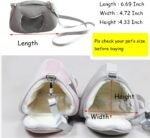 ANIAC Small Pet Carrier Bag with Adjustble Shoulder Strap Hamster Travel cage Breathable Rat Carrier Portable Travel Carrier for Guinea Pig Birds Bearded Dragon Hedgehog (Large, Grey) - Image 4