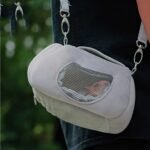 ANIAC Small Pet Carrier Bag with Adjustble Shoulder Strap Hamster Travel cage Breathable Rat Carrier Portable Travel Carrier for Guinea Pig Birds Bearded Dragon Hedgehog (Large, Grey) - Image 5