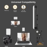 Hagibis LED Camera Light Video Lights Portable Photography Lighting 60 LED 2200mAh Rechargeable Selfie Light 7 Modes, 10-Level Brightness, Portable Clip on Light for Phone/Tablet/Laptop - Image 5