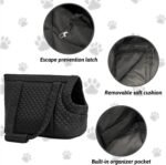 Fhiny Cat Tote Bag Carrier, Small Dog Purse Carrier with Pockets Breathable Pet Carrier Bag Soft Sided Foldable Kitten Travel Bag for Cats Kittens Puppy Rabbits Shopping Travel (Black) - Image 5