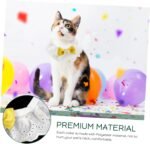 MERRYHAPY Pet Kitten Neck Collar Decorative Cat Dog Collar Lace Adorable Pet Accessory Adjustable Fashionable Yellow m - Image 4