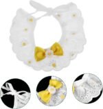 MERRYHAPY Pet Kitten Neck Collar Decorative Cat Dog Collar Lace Adorable Pet Accessory Adjustable Fashionable Yellow m - Image 6