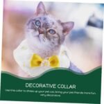 MERRYHAPY Pet Kitten Neck Collar Decorative Cat Dog Collar Lace Adorable Pet Accessory Adjustable Fashionable Yellow m - Image 7