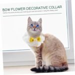 MERRYHAPY Pet Kitten Neck Collar Decorative Cat Dog Collar Lace Adorable Pet Accessory Adjustable Fashionable Yellow m - Image 9