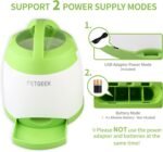 PETGEEK Automatic Dog Treat Dispenser with Button, Dog Button Feeder with Dual Power Supply and Remote Control, Dogs Puzzle Toys and Interactive Pet Toys for Indoor or Outdoor Play(Green) - Image 4