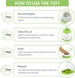 PETGEEK Automatic Dog Treat Dispenser with Button, Dog Button Feeder with Dual Power Supply and Remote Control, Dogs Puzzle Toys and Interactive Pet Toys for Indoor or Outdoor Play(Green) - Image 5