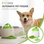 PETGEEK Automatic Dog Treat Dispenser with Button, Dog Button Feeder with Dual Power Supply and Remote Control, Dogs Puzzle Toys and Interactive Pet Toys for Indoor or Outdoor Play(Green) - Image 9