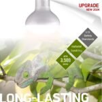 Reptile Heat Bulb Lamp, 2-Pack 100W Daylight Basking Spot, Bearded Dragon/Turtle/Lzard/Gecko Light Bulb, UVA Heat Lamp, Basking Light for Reptiles - Image 4