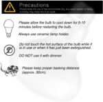 Reptile Heat Bulb Lamp, 2-Pack 100W Daylight Basking Spot, Bearded Dragon/Turtle/Lzard/Gecko Light Bulb, UVA Heat Lamp, Basking Light for Reptiles - Image 7