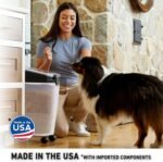 Mighty Tuff 3 Piece Airtight Dog Food Storage Container, Up to 36 lbs, with 5 lbs Dog Treat Container and Portion Scoop – BPA Free Airtight Pet Food Bin on Wheels - Image 7