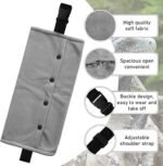 Bearded Dragon Carrier and Leather Leash, Adjustable Harness and Reptile Small Pet Coral Fleece Backpack for Outdoor Travel Walking Rest -Black - Image 4