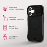 Tech21 EvoMax case for iPhone 16 Compatible with MagSafe - Impact Protection Case 21x Military Standard Tested - Camera Shield -in Black/Charcoal - Image 6