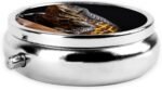 Reptile Monitor Lizard Pill Case Portable Metal Pill Box 3 Compartment Pill Organizer Cute Travel Pill Container Vitamin Organizer for Purse Pocket Travel Gift - Image 5