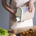 Citylife 2 PCS 2.5 LB Dog Food Containers Small Pet Cat Food Storage Container Pour Spout Measuring Cup Bird Dry Food Dispenser with Lid - Image 5