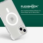 tech21 iPhone 14 Plus Evo Crystal Compatible with MagSafe® – Shock-Absorbing & Scratch-Resistant Clear Phone Case with 16ft FlexShock Multi-Drop Protection - Image 5