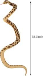 Clobeau 78" Realistic Snake Stuffed Animal Plush Toy, Giant Lifelike Stuffed Snake Stuff Animal for Kids (Brown) - Image 6