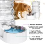 RIZZARI Automatic 8L Pet Waterer,100% BPA-Free, Gravity Stainless Steel Water Dispenser,Large Capacity Water Feeder for Cats and Small and Medium-Sized Dogs - Image 6