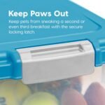 IRIS USA Dog Food Storage Container, 30 lbs & 11 lbs Combo, Cat Food Storage Container, Dog Treat Container, Airtight, Stackable, 2-Cup Scoop, Wheels, Easy Mobility, Blue Moon - Image 7