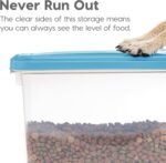 IRIS USA Dog Food Storage Container, 30 lbs & 11 lbs Combo, Cat Food Storage Container, Dog Treat Container, Airtight, Stackable, 2-Cup Scoop, Wheels, Easy Mobility, Blue Moon - Image 8