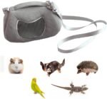 ANIAC Small Pet Carrier Bag with Adjustble Shoulder Strap Hamster Travel cage Breathable Rat Carrier Portable Travel Carrier for Guinea Pig Birds Bearded Dragon Hedgehog (Large, Grey) - Image 2