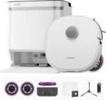 Eureka J15 Pro Ultra Robot Vacuum and Mop with Self Emptying Base, 16,200 Pa Suction, Flex-Arm Design Mop, Auto Mop Hot Water Washing & Hot Air Drying, Anti-Tangle, AI Obstacle Avoidance, White - Image 2