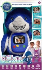 Happy Nappers: Photoflix - Max Blue Shark - Photo & Video Viewer, Digital Screen, Plush Animal Toy, USB Cable & Headphones, Upload & Share, Kids 3+ - Image 3