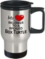 Pet Turtles Alive, Box Turtle, Reptile Themed Gifts, Reptile Travel Mug - My Heart Belongs to a Spoiled Reptile - Image 3