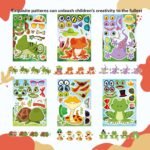 24 PCS Make-a-face Sticker for Kids, Make Your Own Reptile Animal Mix and Match Sticker with Snakes, Lizards, Frogs, Turtles, Kids Party Favor Supplies Craft - Image 5