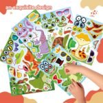 24 PCS Make-a-face Sticker for Kids, Make Your Own Reptile Animal Mix and Match Sticker with Snakes, Lizards, Frogs, Turtles, Kids Party Favor Supplies Craft - Image 6
