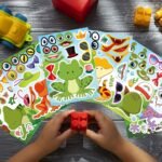 24 PCS Make-a-face Sticker for Kids, Make Your Own Reptile Animal Mix and Match Sticker with Snakes, Lizards, Frogs, Turtles, Kids Party Favor Supplies Craft - Image 7