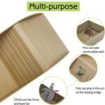 kathson Tortoise Water Dish with Ramp and Basking Platform, Reptile Water Bowl Turtle Soaking Tub Hermit Crab Bathing Pool for Amphibians Habitat Accessories (Brown) - Image 4