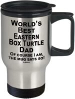 Reptile Coffee Mug - World's Best Reptile Dad - Travel Mug - Eastern Box Turtle - Image 3