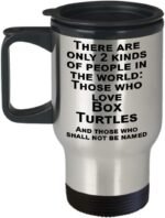 Pet Turtles Alive, Box Turtle, Reptile Themed Gifts, Reptile Travel Mug - 2 Kinds of People in the World - Image 2