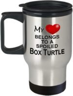 Pet Turtles Alive, Box Turtle, Reptile Themed Gifts, Reptile Travel Mug - My Heart Belongs to a Spoiled Reptile - Image 2