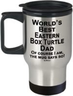Reptile Coffee Mug - World's Best Reptile Dad - Travel Mug - Eastern Box Turtle - Image 2