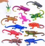 10PCS Lizard Animal Figurines, Color Changing Chameleon Toy, Stretchy Realistic Reptile Playset, for Kids 3 Years and up, Novel Gag Toy, for Goodie Bag Fillers,Cake Topper, Easter Egg Stuffing - Image 2