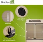 New Age Pet ECOFLEX Maple Chameleon Madagascar Vertical Reptile Habitat Lounge - Durable, Non-Toxic Wood Plastic Composite, Extra Height, Deep Floor, Removable Sliding Glass Doors with Lock - Image 5