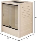 New Age Pet ECOFLEX Maple Chameleon Madagascar Vertical Reptile Habitat Lounge - Durable, Non-Toxic Wood Plastic Composite, Extra Height, Deep Floor, Removable Sliding Glass Doors with Lock - Image 7