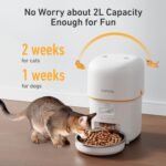 Automatic Cat Feeders - 2L Cat Food Dispenser Easy to Use, Timed Automatic Pet Feeder with Over 180-day Battery Life, 1-6 Meals Dry Food Programmable Portion Control Also for Dogs - Image 6