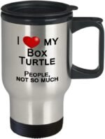 Pet Turtles Alive, Box Turtle, Reptile Themed Gifts, Reptile Travel Mug - I Love My Reptile, Not People - Image 3