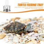 Tortoise Water Bowl, 4.3 Inch Stainless Steel Tortoise Water Dish with Clear Plastic Bottle, Turtle Feeder for Reptile Animals - Image 4
