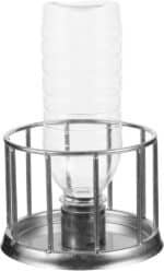 Tortoise Water Bowl, 4.3 Inch Stainless Steel Tortoise Water Dish with Clear Plastic Bottle, Turtle Feeder for Reptile Animals - Image 8