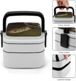 Snake Reptile Bento Box Adult Lunch Box Two Layers Design with Hand Carry And Spoon for Work Camp Travel - Image 6