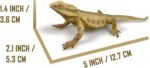Bearded Dragon Animal Figurine Lizard Toy Realistic Reptile Figures for Decoration, Science Education, Prank Props (Bearded Dragon) - Image 3