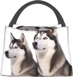 Husky Dogs Lunch Bag for Women Men Reusable Lunch Tote Bags Insulated Lunch Box Leakproof Lunch Pail Bag Large Capacity Cooler Food Lunch Containers for Work Travel Outdoor - Image 3