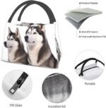 Husky Dogs Lunch Bag for Women Men Reusable Lunch Tote Bags Insulated Lunch Box Leakproof Lunch Pail Bag Large Capacity Cooler Food Lunch Containers for Work Travel Outdoor - Image 7