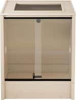 New Age Pet ECOFLEX Maple Chameleon Madagascar Vertical Reptile Habitat Lounge - Durable, Non-Toxic Wood Plastic Composite, Extra Height, Deep Floor, Removable Sliding Glass Doors with Lock - Image 2