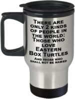 Reptile Themed Gifts, Reptile Travel Mug - 2 Kinds of People in the World - Eastern Box Turtle - Image 2